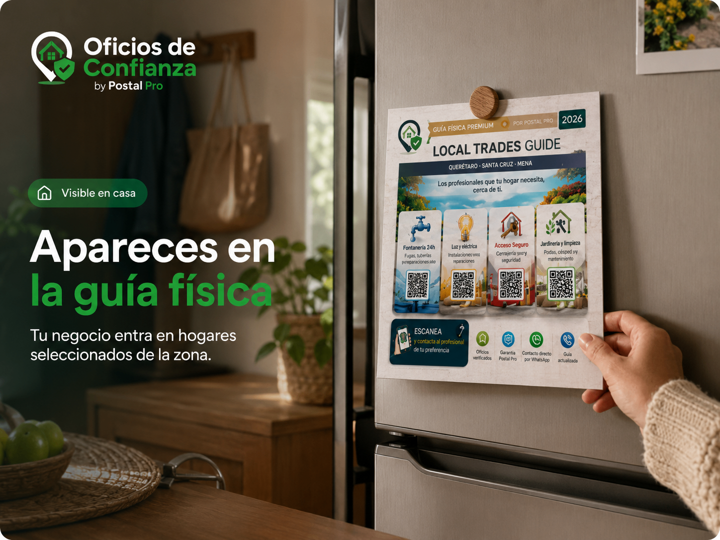Guía física de Oficios de Confianza visible en un hogar