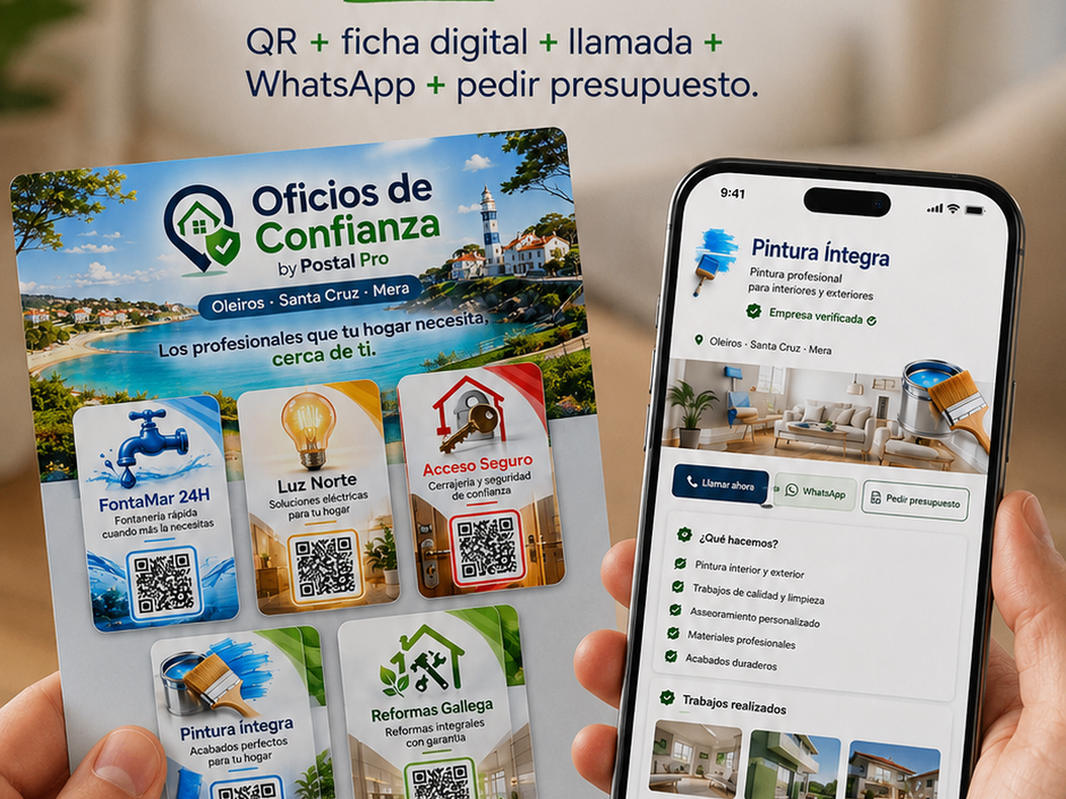 Ficha digital con llamadas WhatsApp y solicitud de presupuesto
